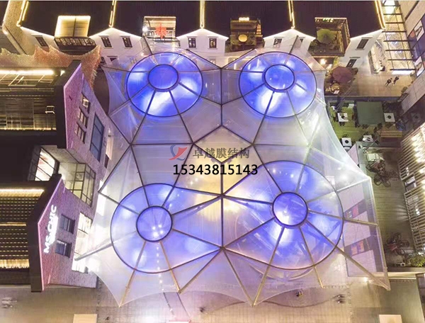 【ETFE膜結構】杭州銀泰廣場ETFE膜結構景觀雨棚