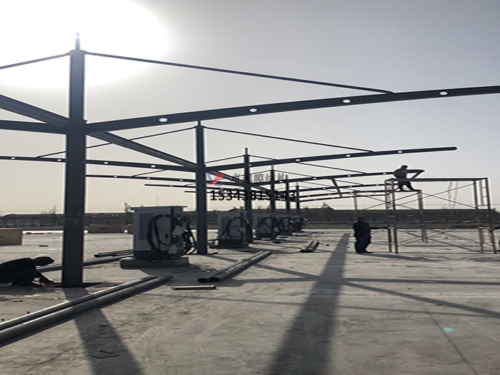 新疆和靜縣汽車站膜結構充電站車棚案例